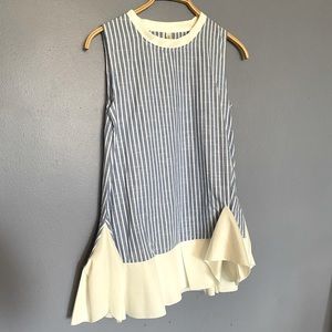 Stripe Shirt Tunic Dress